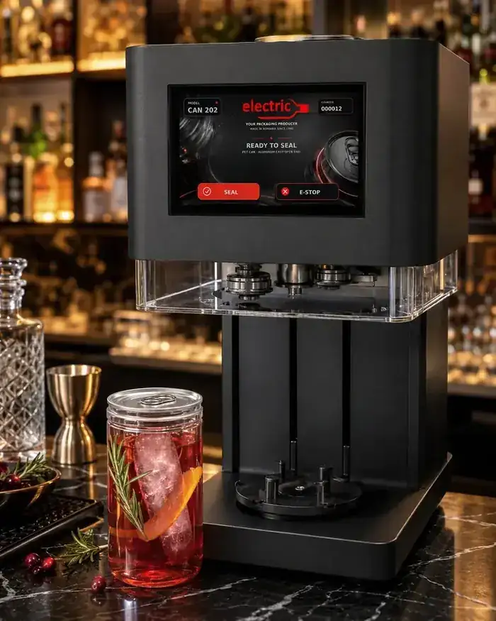 Máquina de selar latas Electric SRL — Bares e cocktails em lata