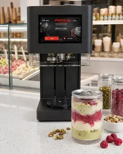 Glassbarer, glass och desserter i bägare — Electric SRL
