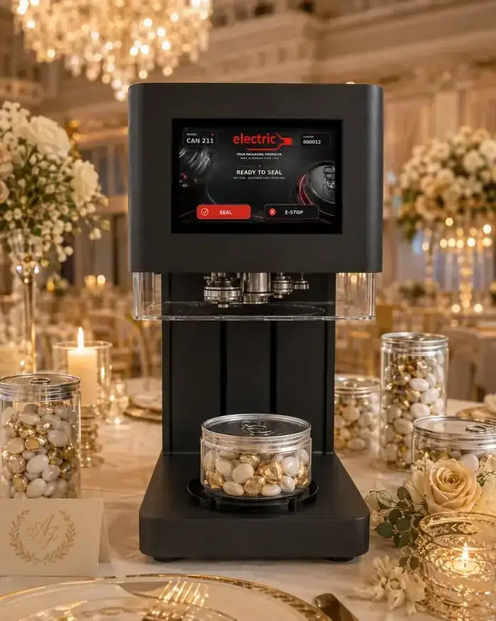 Sertisseuse de canettes Electric SRL — Mariages, baptêmes et événements privés