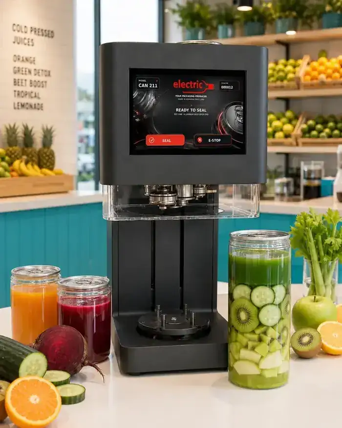 Sigillatrice per lattine Electric SRL — Succhi a freddo e smoothie