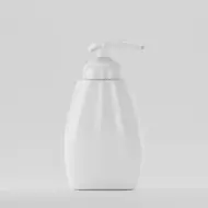 Bottle PET 330ml, white, neck 38mm, with white pump