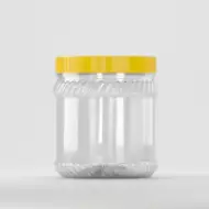 PET jar 1L, clear, with cap