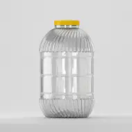 PET jar 15L, clear, with cap