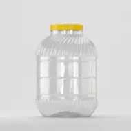PET jar 8L, clear, with cap