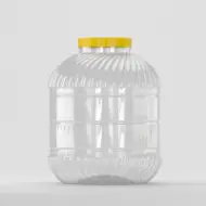 PET jar 10L, clear, with cap