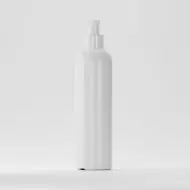 Bottle HDPE 250ml, white, neck 24mm, with white pump