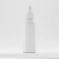 Bottle HDPE 100ml, white, neck 24mm, with fine-mist sprayer