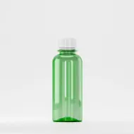 Bottle PET 200ml, green, neck 28mm PCO 1810, with white cap