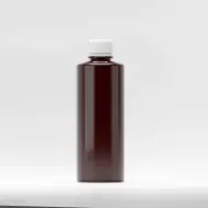 Bottle PET 400ml, amber, 35g, neck 28mm PCO 1810, with cap