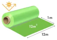 UV stabilizovaná fólie pro skleníky a fóliovníky, zelená, 12m × 150 mikronů – Agritech