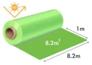 UV stabilizovaná fólie pro skleníky a fóliovníky, zelená, 8,2m × 150 mikronů – Agritech