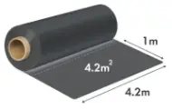 Filme para construção rLDPE reciclado, preto, 4,2m × 120 micra