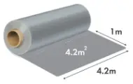 Filme para construção LDPE natural, transparente, 4,2m × 120 micra