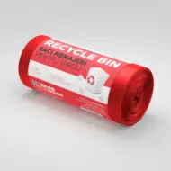 Vreće za smeće 60L, crvene, 50 kom./rolni – Recycle Bin