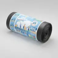 Vreće za smeće od rLDPE, 60L, crne, 15 kom./rolni – Acasă și Industrial