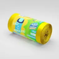 Vreće za smeće od rLDPE, 35L, žute, 15 kom./rolni – Acasă și Industrial