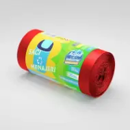 Vreće za smeće od rLDPE, 35L, crvene, 15 kom./rolni – Acasă și Industrial
