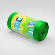 Vreće za smeće od rLDPE, 35L, zelene, 15 kom./rolni – Acasă și Industrial