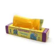 Vreće za smeće od MDPE sa vezicom, u kutiji, 35L, žute, 15 kom./kutiji – Mr. Elephant