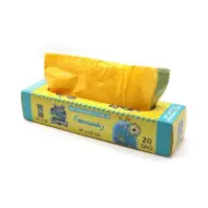 Vreće za smeće od MDPE sa vezicom, u kutiji, 20L, žute, 20 kom./kutiji – Mr. Elephant