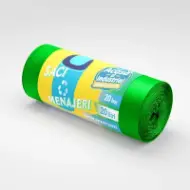 Vreće za smeće od HDPE, 20L, zelene, 20 kom./rolni – Acasă și Industrial