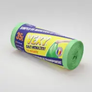 Vreće za smeće od HDPE sa ručkama, 35L, zelene, 30 kom./rolni – VEXY