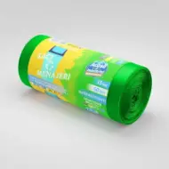 Vreće za smeće od rLDPE, 60L, zelene, 15 kom./rolni – Acasă și Industrial