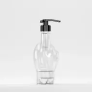 Bottle PET 370ml, clear, 30g, neck 28mm, with black pump