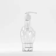 Bottle PET 370ml, clear, 30g, neck 28mm, with white pump