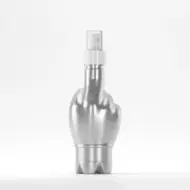 Bottle PET 370ml, grey, 27g, neck 28mm, with fine-mist sprayer
