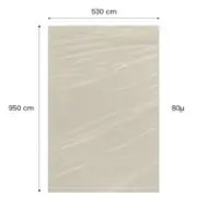 Sacos LDPE reciclado natural 490×950mm, 80 micra