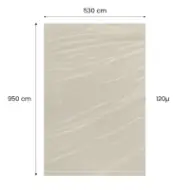 Sacos LDPE reciclado natural 530×950mm, 120 micra