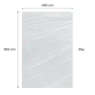 Sacos LDPE natural 490×950mm, 90 micra