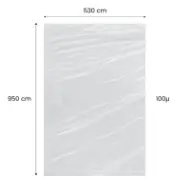 Sacos LDPE natural 530×950mm, 100 micra