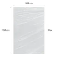 Sacos LDPE natural 530×950mm, 120 micra