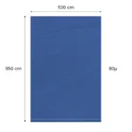 Sacos LDPE reciclado coloridos 530×950mm, 80 micra