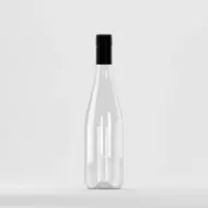 Bottle PET 750ml, clear, with black screw cap