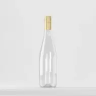 Bottle PET 750ml, clear, with gold screw cap