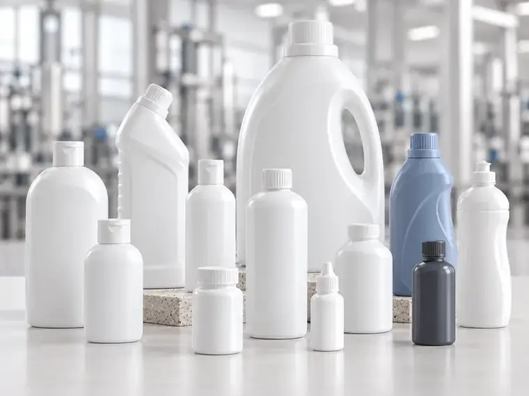 HDPE lahve — vyrobeno společností Electric SRL ve Focșani, Rumunsko