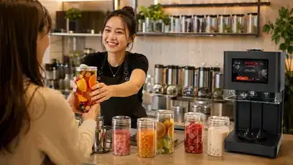 Bubble tea och drycker med topping — Electric SRL